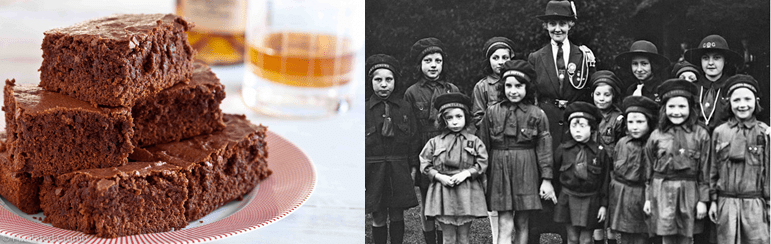 Only one of these groups of brownies is for eating. DO YOU KNOW WHICH ONE?